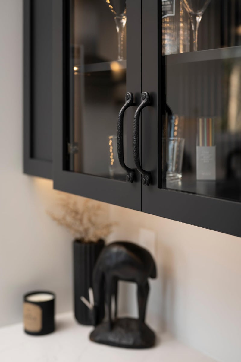 Hickory Hardware 1 Pack Solid Core Kitchen Cabinet Pulls, Luxury Cabinet Handles, Hardware for Doors & Dresser Drawers, 8-13/16 Inch (224mm) Hole Center, Black Iron, Refined Rustic Collection - Image 5